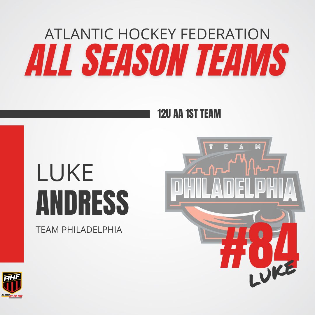 Congratulations to the AHF 12U AA All Season 1st Team! You can view the rest here atlantichockeyfederation.com/seasonawards/