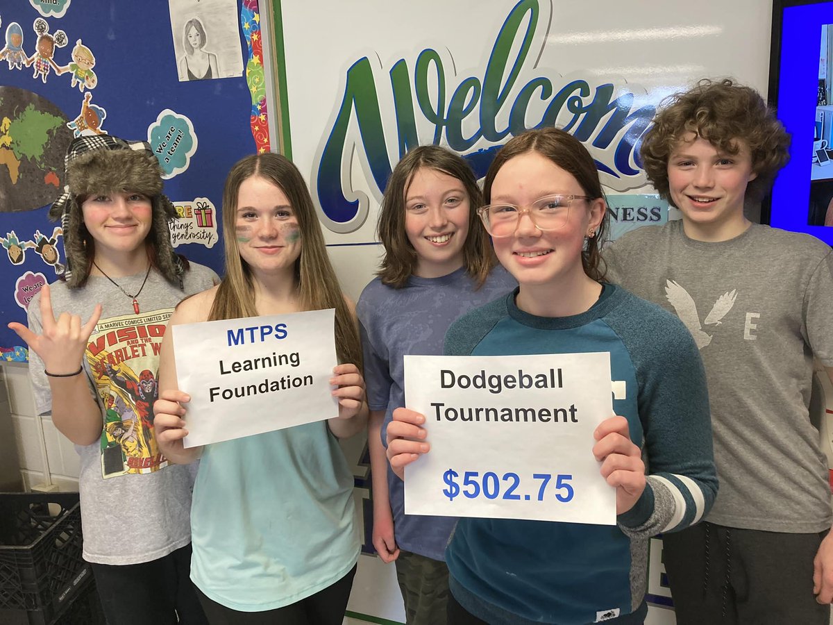 MTPS is the community to be in!  Thank you to our community for supporting our Dodgeball for Change. All students participated and we raised 502.75 for the HPE Learning Foundation.