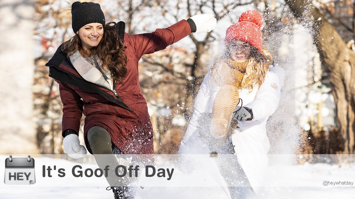 HeyWhatDay's tweet image. It's Goof Off Day! 
#GoofOffDay #NationalGoofOffDay #GoofOff