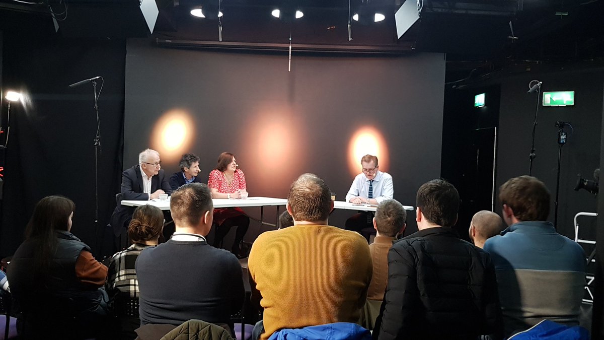 A fine panel assembled to discuss the challenges of political journalism with former BBC NI political editor Mark Davenport, 
@SuzyJourno, @BBCGarethG presented by @MarkCarruthers7 for the latest #bbcredlines podcast for the @ImagineBelfast Festival