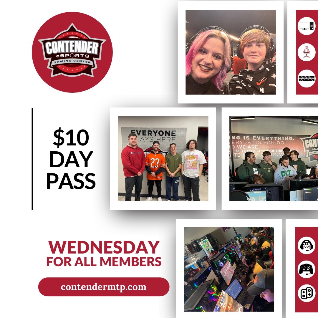 Members get access to a $10 day pass every Wednesday! Think that sounds good? They also get benefits like 5 hours a month, discounts on time, and free gaming on Thursdays for just $10 a month!
