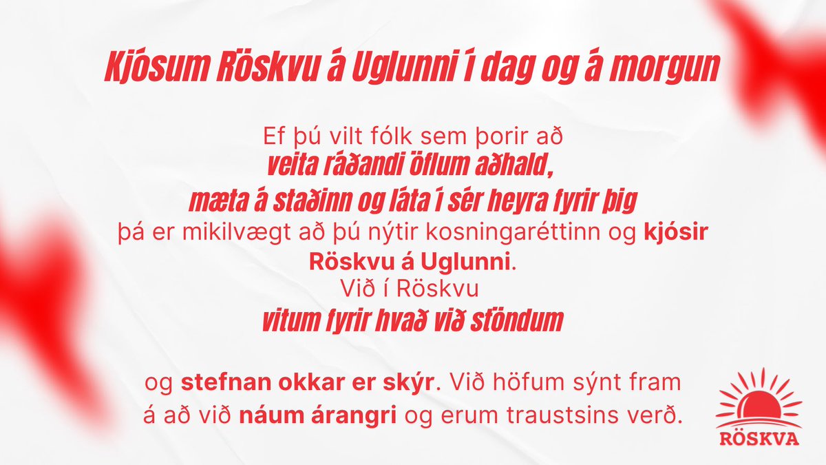 Kosningakerfið er opið á Uglu!