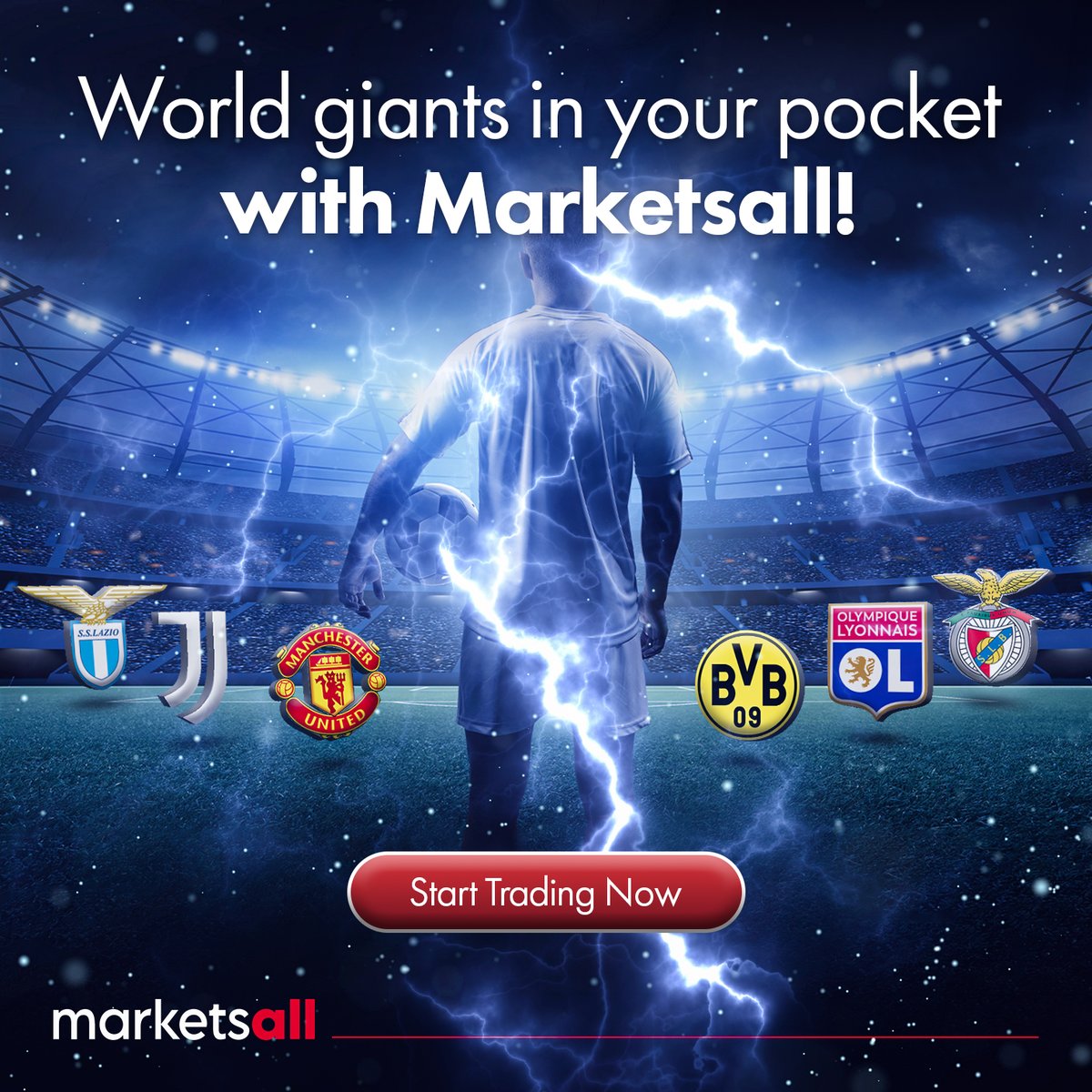 Experience the thrill of having world giants in your pocket with Marketsall! As a leading online trading platform, Marketsall provides you with the opportunity to invest in some of the biggest football clubs in the world. 

Join Now 👉 bit.ly/3TPsa1r