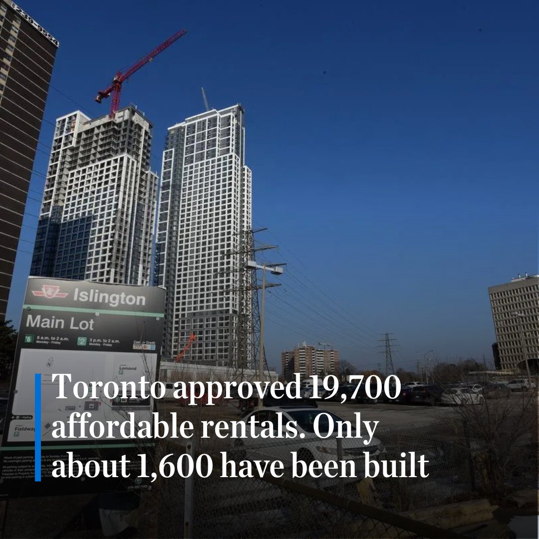 Toronto has approved more than 19,700 affordable rentals over the last six-plus years, but only about eight per cent — or 1,617 units — have actually been finished, a new database shows. trib.al/6natPL6