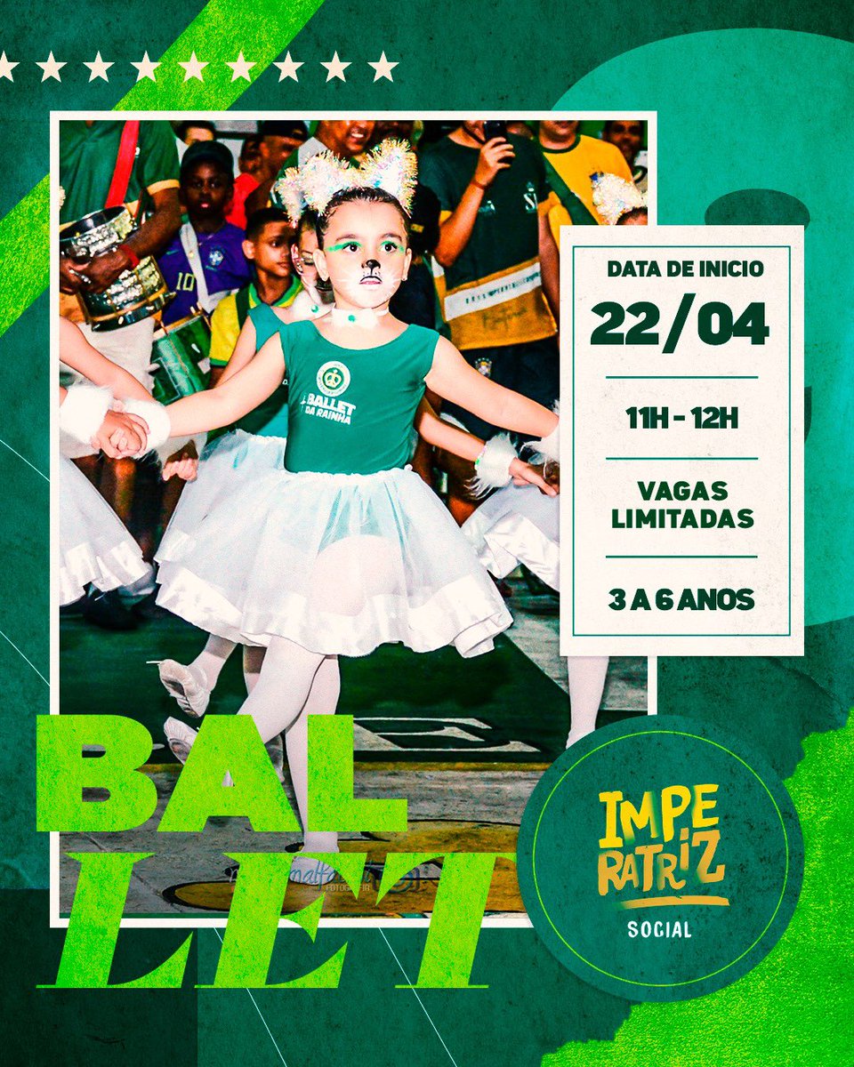 oficialgresil's tweet photo. Com o sucesso dos projetos Ballet da Rainha e Ritmos, na última temporada, estamos retomando as atividades de dança voltadas para nossas crianças, com a professora Stephany Hansen. 💚

Entre em contato e faça agora mesmo a inscrição:
☎️ 21 99206-1770

🚨 VAGAS LIMITADAS https://t.co/Dj8WyoMQlg