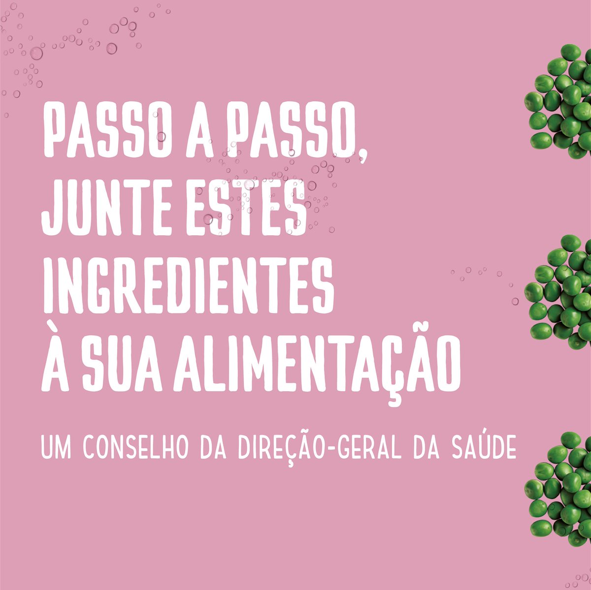 SNS_Portugal's tweet photo. Ervilha, uma leguminosa a incluir na sua alimentação! Conheça a sua riqueza nutricional. A ervilha é um alimento versátil que pode ser incluído em diversos pratos! Comer melhor, uma receita para vida! #Saúde #SNS #AlimentaçãoSaudável #Ervilhas @DGSaude https://t.co/P6JBETRU9r