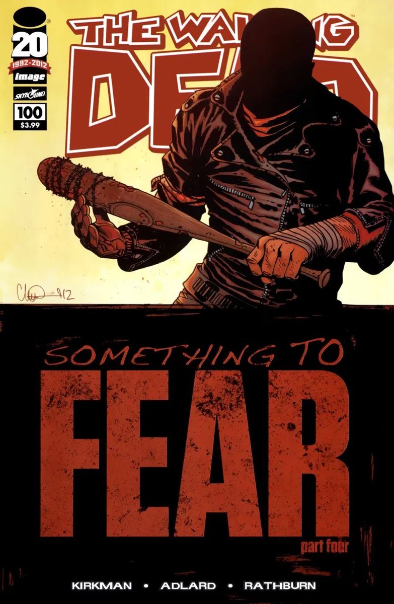 DisappointSalad's tweet photo. For #MyFirstComic, I have two.
One was the very first comic I ever owned, Spider-Girl #22. My gpa bought it for me at a yard sale as a kid and I loved it. 

And the other is TWD #100, the very first #NCBD comic I ever bought, and I’ve been buying comics weekly ever since. #comics https://t.co/4WZbV17Pti
