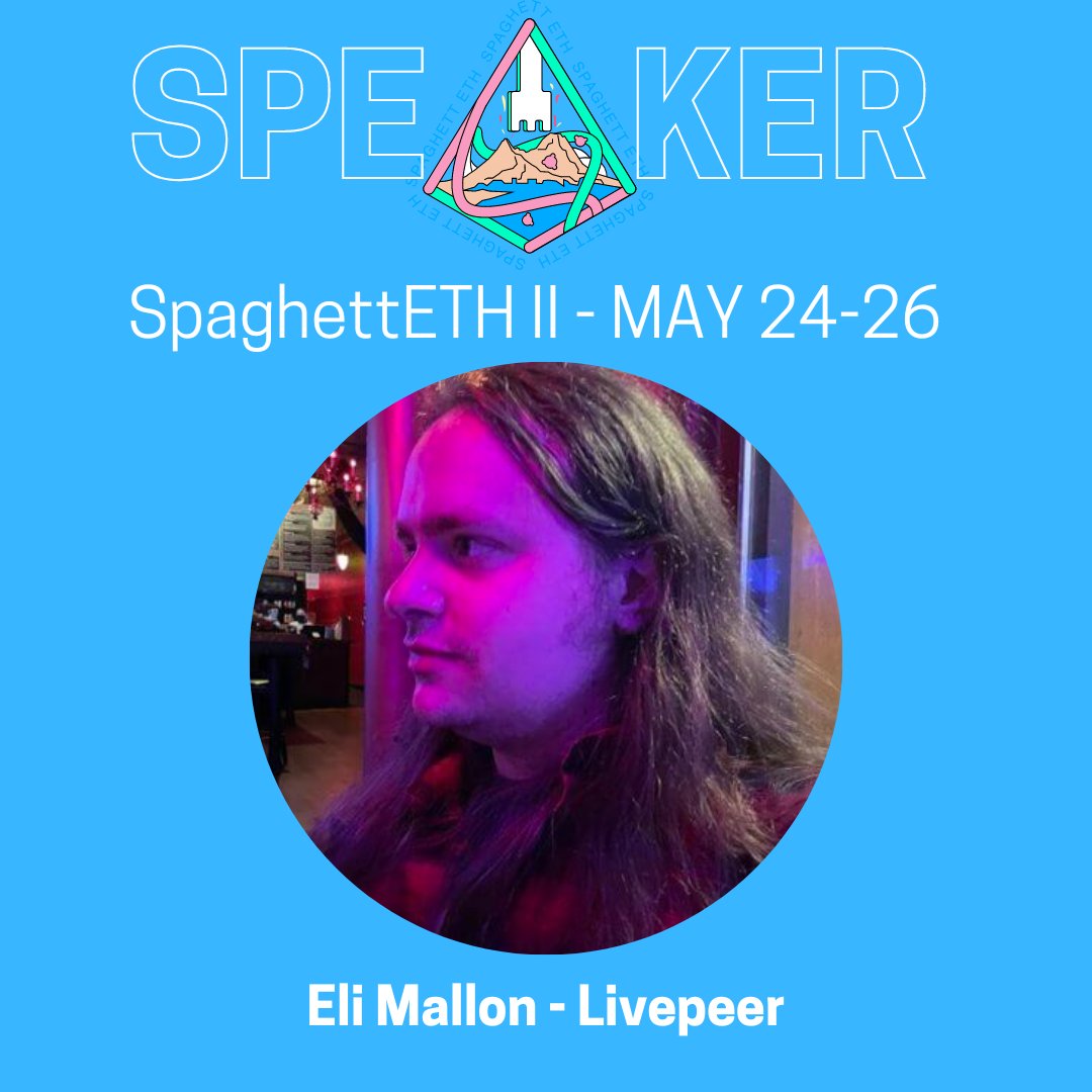 🍝 Meet Our Speakers 🍕 we are happy to have 
Eli Mallon from <a href="/Livepeer/">Livepeer</a> on our stage!