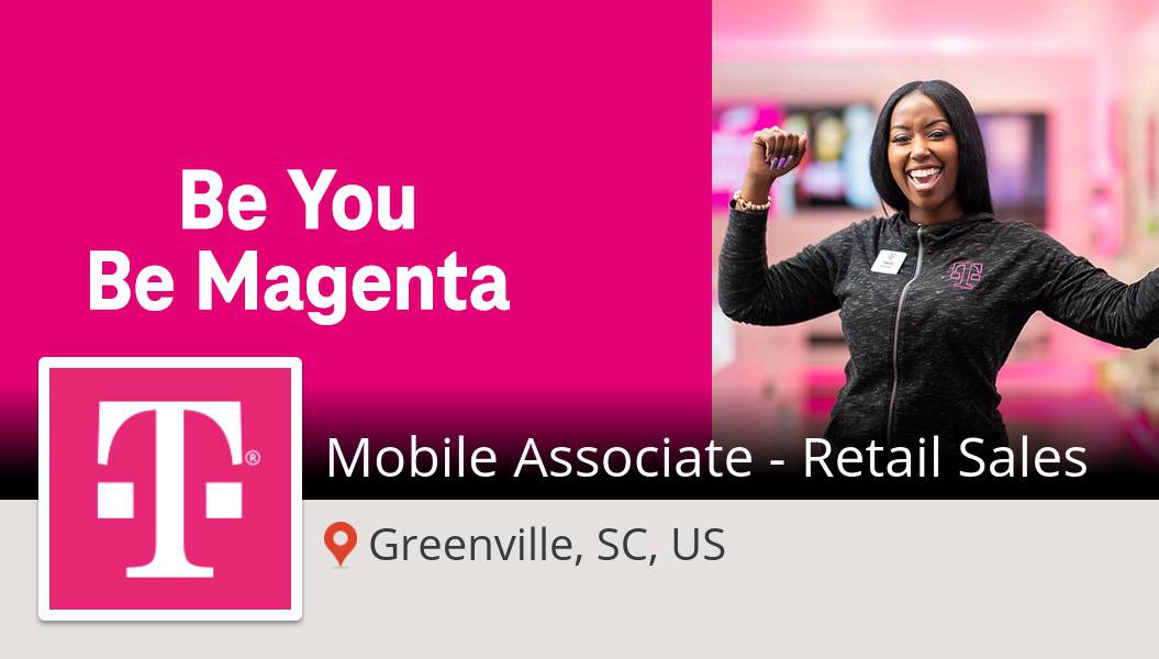 T-Mobile Careers is hiring a Mobile Associate - Retail Sales, apply now! (#Greenville) #job app.work4labs.com/w4d/job-redire… #BeMagenta