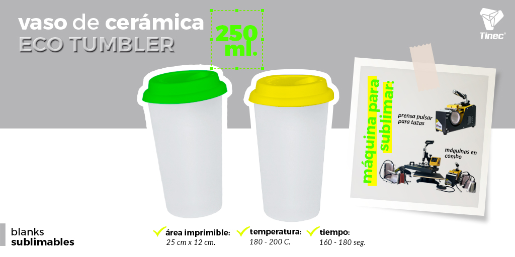 tinec_'s tweet photo. *VASO ECO TUMBLER*.
Con tapa de Silicon
Este vaso de cerámica tiene una tapa de silicona por si acaso tropiezas con algo.. o alguien.
Evita el uso de Plástico y material descartable.

Los parámetros para Sublimarlos en la imagen.

https://t.co/R07if9mPSF https://t.co/vSHBal2XSo