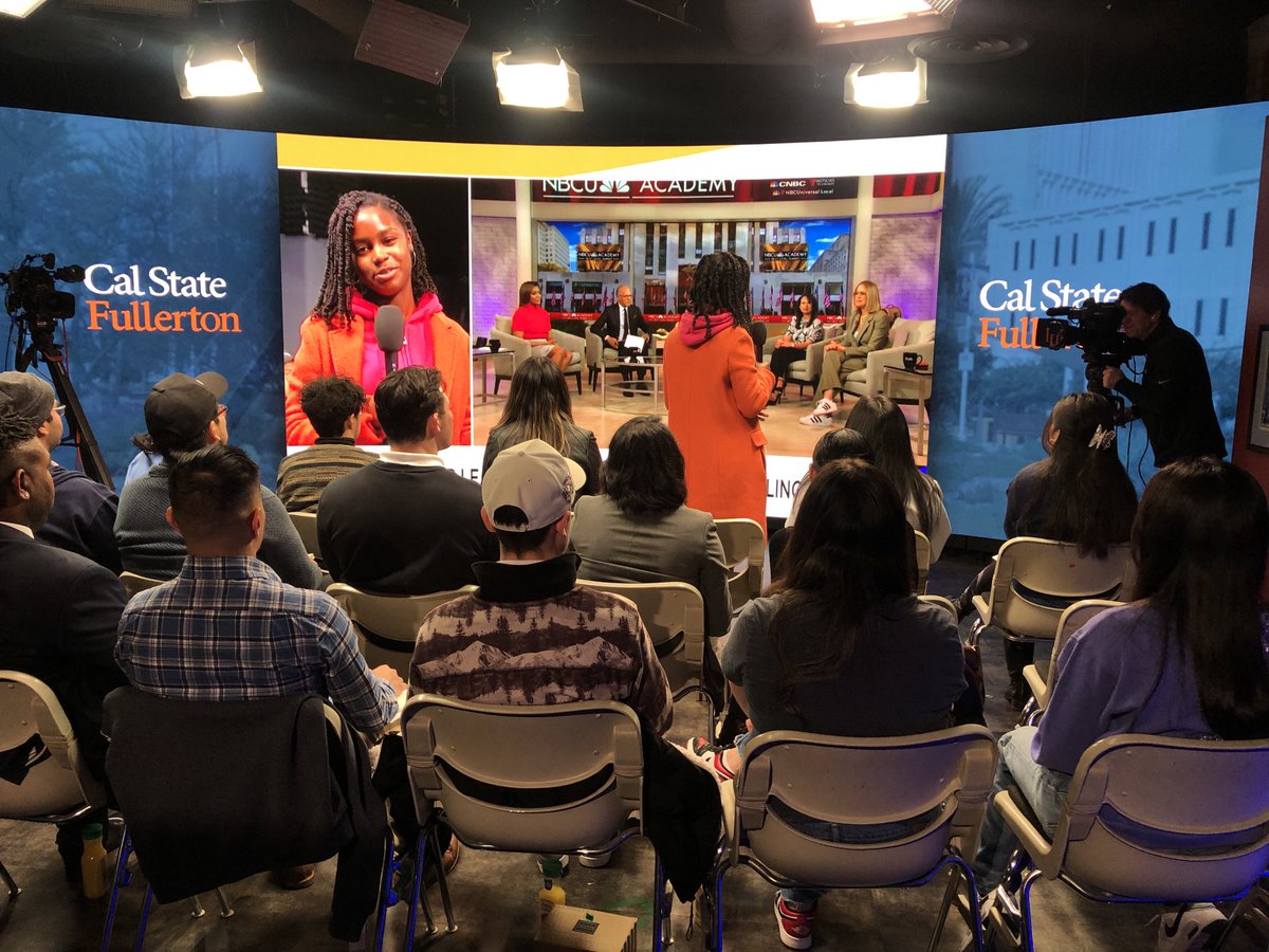 Woohoo! The first question from ⁦<a href="/calstate/">The CSU</a> <a href="/csuf/">Cal State Fullerton</a> <a href="/csufcommdept/">CSUF Department of Communications</a>⁩ superstar journalism student Alexis Johnson-Fowlkes ⁦<a href="/NBCUAcademy/">NBCU Academy</a>⁩ #NBCUAcademySummit