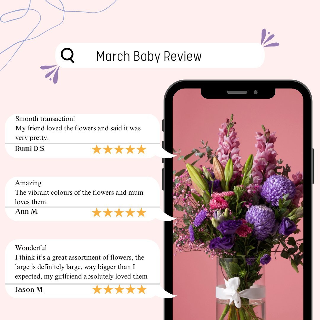 AmazingGFlowers's tweet photo. Our March Baby Birthday Bouquet is a hit with our customers! We're so happy to see so many happy recipients enjoying our beautiful arrangements.
https://t.co/V88oZxlUgT https://t.co/tAC1EwGMEY