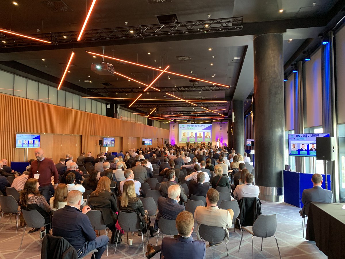 Great to see a postprandial full house as lvan Yates talks dirty (the money behind construction) at #HBSummit2023 at Croke Park. Excellent line up of speakers today
