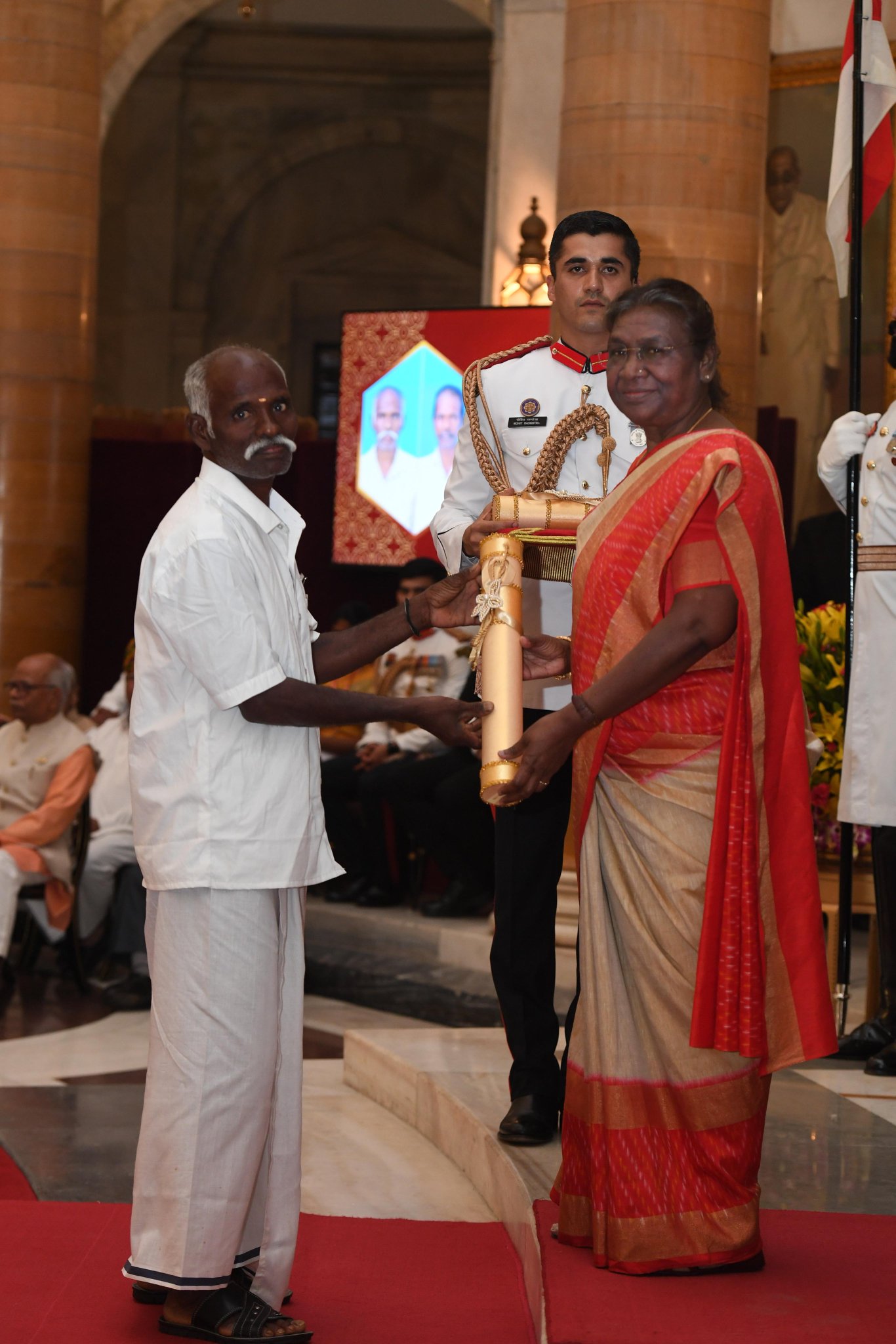 President of India on Twitter "President Droupadi Murmu presents Padma