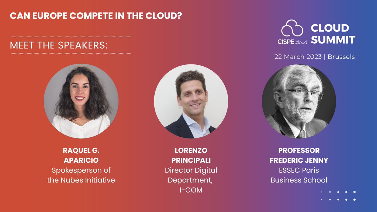 Today, at <a href="/cispe_cloud/">CISPE</a> summit <a href="/LorenzoPrincip/">Lorenzo Principali</a> noted: "The systematisation of the regulatory framework for #Cloud #computing services, both at 🇮🇹 &amp;🇪🇺 level, is key to protect smaller and non-integrated providers and to foster the deployment of the #cloud in enterprises and PAs"‼️