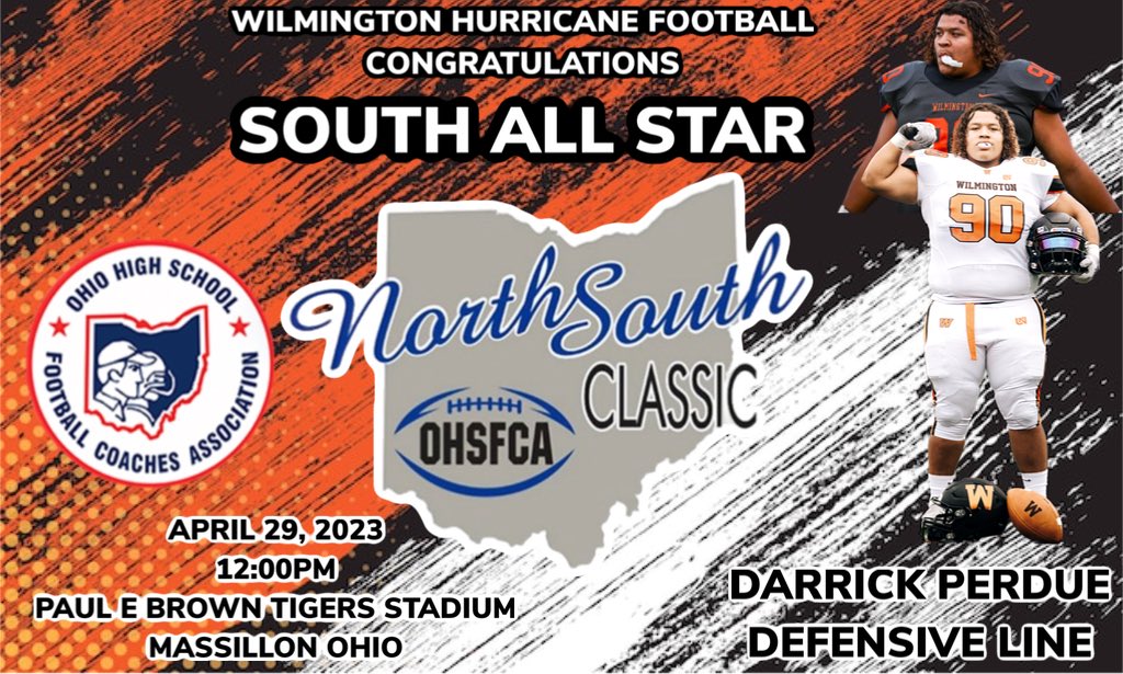 Cane Football would like to say congratulations to Big Boy Darrick Perdue on his selection to the Ohio High School Football Coaches Association North South Football Classic Roster. He will represent the South team in Massillon! Congratulations!