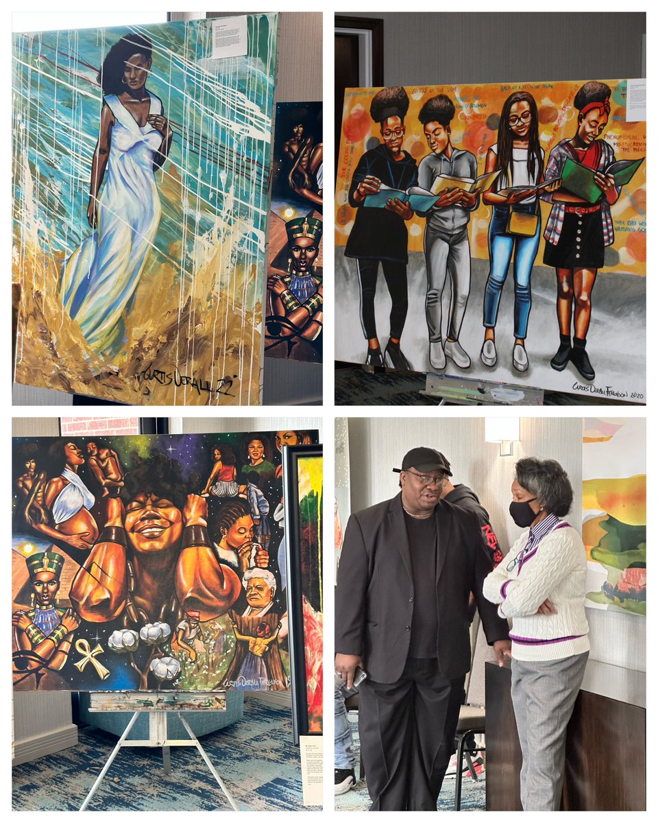 SWDCA_DST's tweet photo. The SWDCA Arts & Letters Cmte sponsors a visual Artist series to promote art and small businesses. Curtis Ferguson, an artist, displayed and sold items following our March 2023 chapter meeting.
#SWR31DaysOfLove #ForwardWithFortitude
#SWDCASisterhoodMonth2023 https://t.co/F5PTJFIWn2