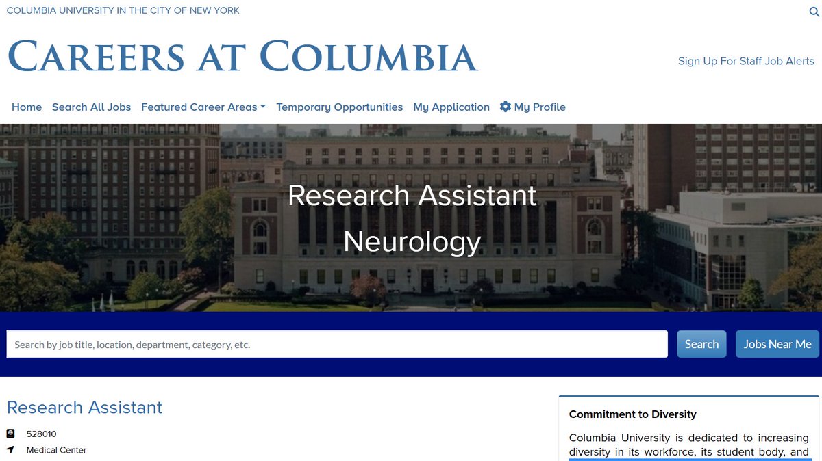 Project IMG ™ on Twitter "RESEARCH ASSISTANT NEUROLOGY POSITION