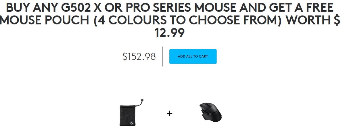 FeelsBadMan... Upgraded our mice due to being able to get a sweet mouse pouch. Why keep advertising it if you are going to just cancel them <a href="/LogitechG/">Logitech G</a> ?