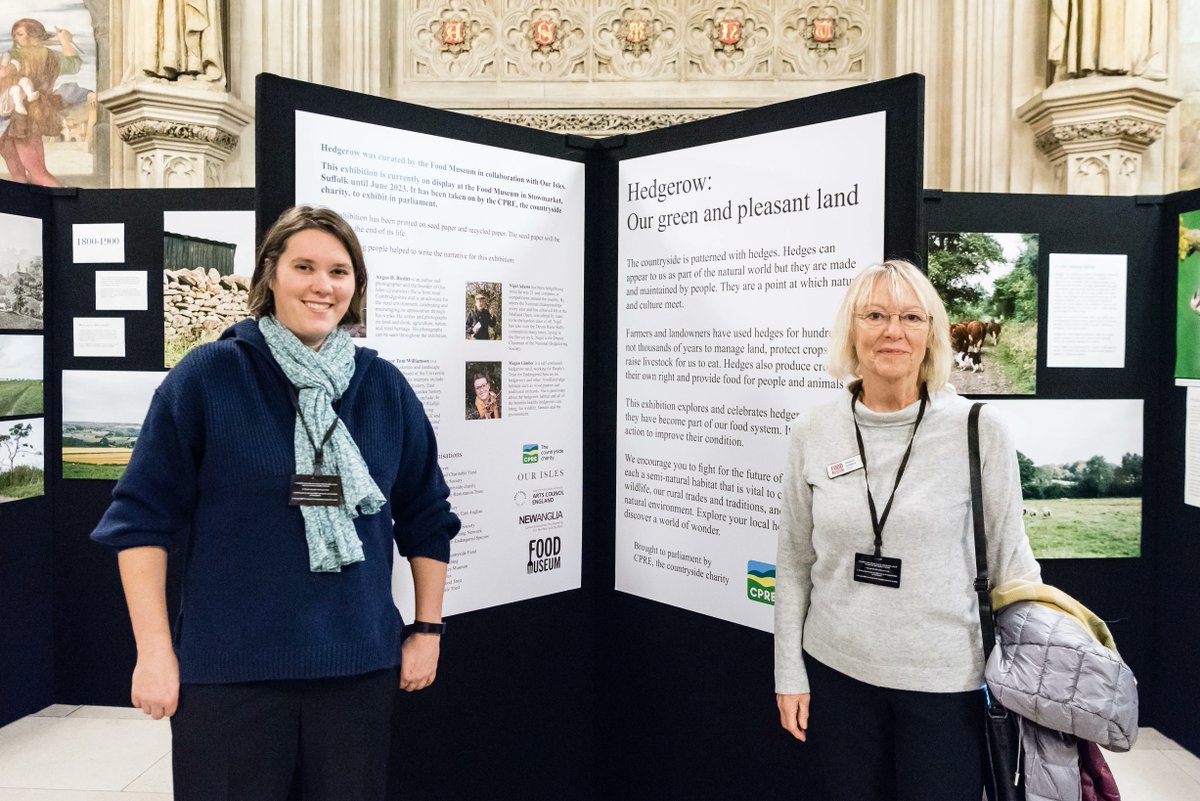Food Museum (@foodmuseumuk) on Twitter photo Last year, we worked with <a href="/CPRE/">CPRE The countryside charity</a> , the countryside charity and @ourisles to take a smaller version of our Hedgerow exhibition to parliament to encourage <a href="/UKGovOfficial/">UK Government</a> to set new targets to create and restore 45k miles of hedgrow by 2050. Great news, this target had been passed! Last year, we worked with <a href="/CPRE/">CPRE The countryside charity</a> , the countryside charity and @ourisles to take a smaller version of our Hedgerow exhibition to parliament to encourage <a href="/UKGovOfficial/">UK Government</a> to set new targets to create and restore 45k miles of hedgrow by 2050. Great news, this target had been passed!