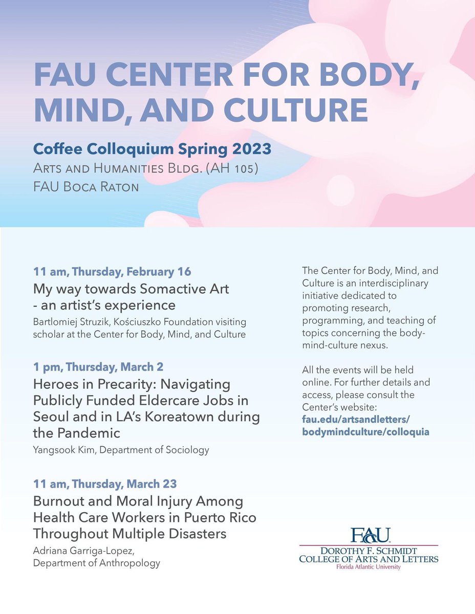 FAU Comparative Studies Ph.D. Program (@faucstphd) on Twitter photo 