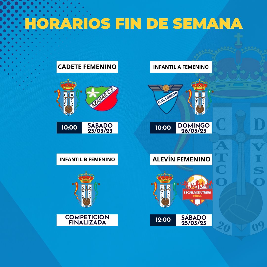 Estos son nuestros partidos para este fin de semana. ⚽