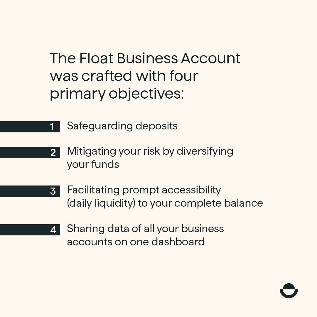 Floatcash's tweet photo. At Float, we understand the concerns raised by recent industry developments.
While offering the same money movement and storage features as traditional banks, our unique structure limits your exposure to any single bank.

Learn more about our Float business accounts in our bio https://t.co/fQgqZRKrJu