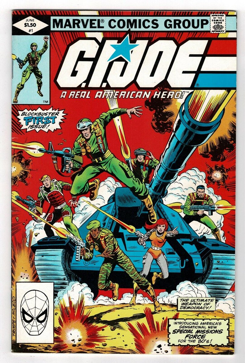 MisterMikeyWood's tweet photo. @Faustuszero @Big5Army @Marvelman76 It's hard to remember #MyFirstComic exactly...it was probably a Casper or a Richie Rich. But the first one I vividly remember buying is Marvel's G.I.JOE #1 (1982).  I was 9 years old and had just gotten some of the toys for my birthday and then saw the comic at a 5&amp;10. Hooked. https://t.co/O355TgWk4m