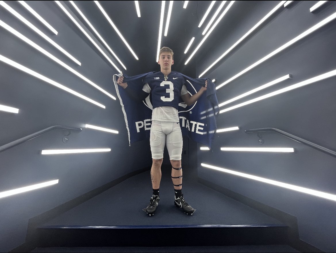 I had a great visit yesterday <a href="/PennStateFball/">Penn State Football</a> Spring practice🔵⚪️ Thank you for having me up! <a href="/CoachTerryPSU/">Terry M. Smith</a> <a href="/Coach_Yurcich/">Michael Yurcich</a> <a href="/coachjfranklin/">James Franklin</a> <a href="/EatTeam_2/">DELVON</a> <a href="/coachwil_412/">Ball So Hard</a> @PRZPAvic <a href="/on3/"></a>