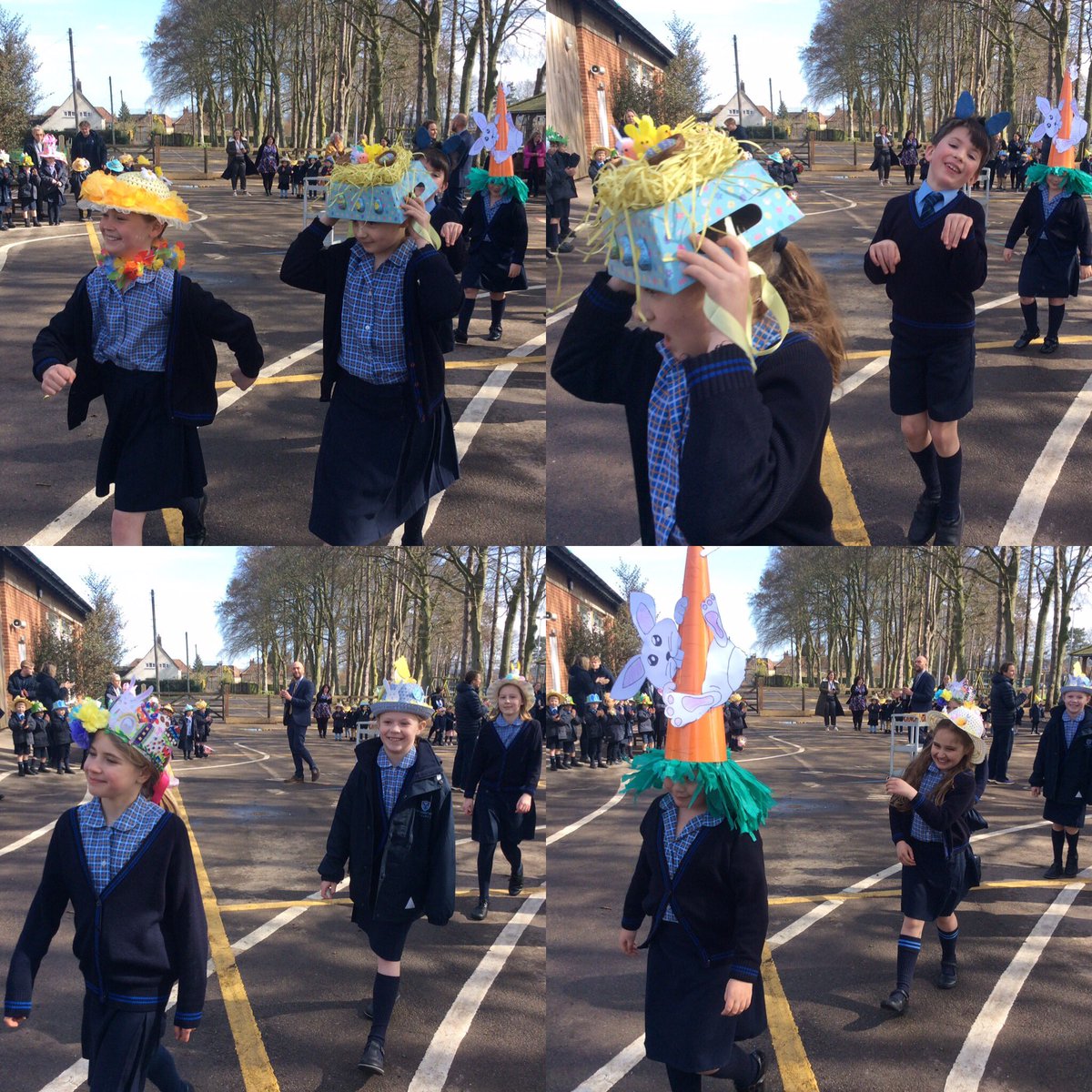 StMargs_Year4's tweet photo. An egg-tastic display of Easter bonnets today @StMargaretsPrep. Egg-cellent effort, Year 4! #EasterHatParade #StMargsCommunity https://t.co/TjrswjQ7wn