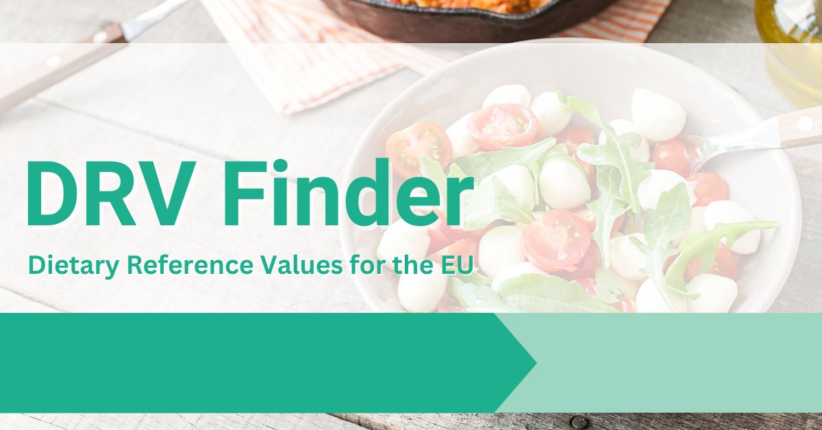 EFSA_EU's tweet photo. Have you checked our ‘DRV Finder’ for quick & easy access to #DietaryReferenceValues for nutrients🍴?
🗣️ We’d like to hear your feedback to improve our interactive tool!
Please take a moment to reply a few questions
👉https://t.co/sfcU9x9nsx
#Nutrition #FoodScience https://t.co/irpbBT6Fgh