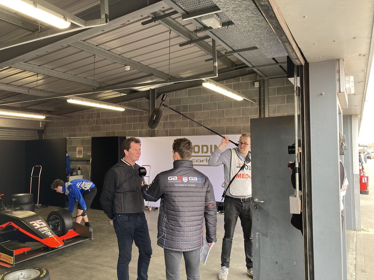 GB3Championship's tweet photo. 🎥 It’s not just the drivers facing the cameras today, here’s @RodinCarlin’s @TrevorCarlin speaking with @PiersPrior and @weareonside https://t.co/gdxeSqYPOA