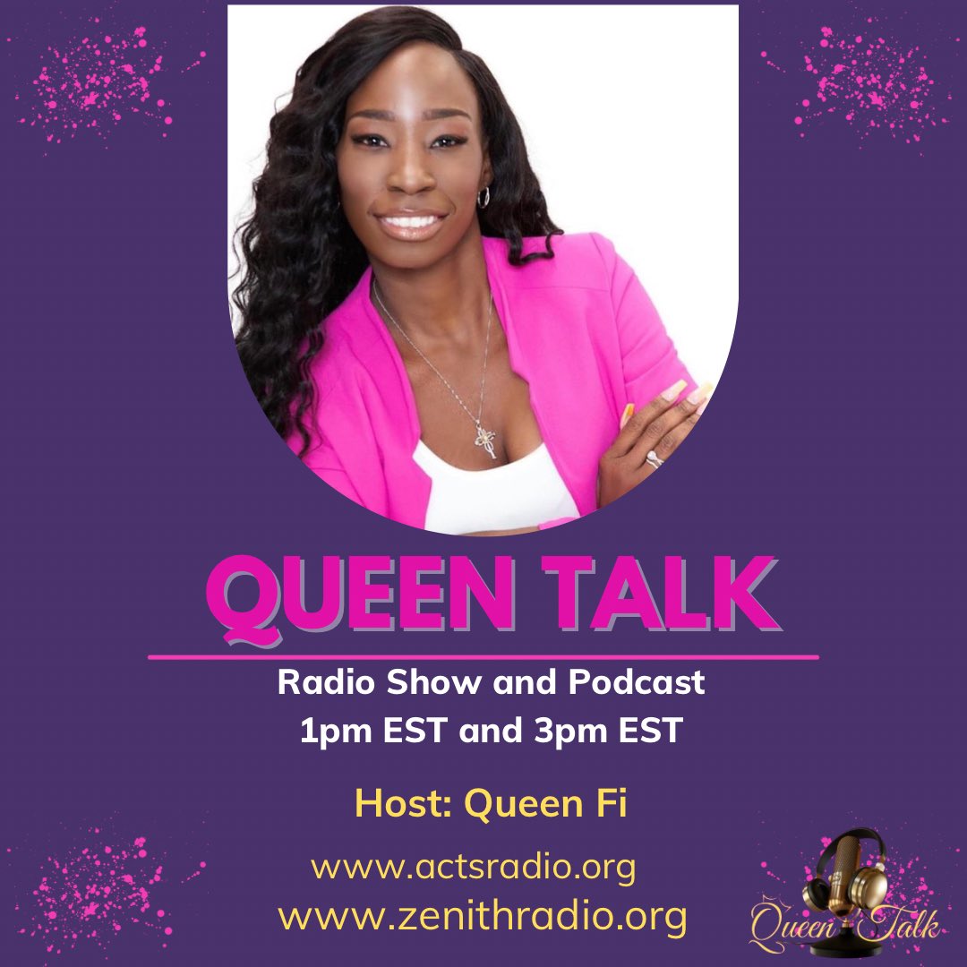llc_dear's tweet photo. Queen Talk Wednesday 🎊🎉
Radio Show 1pm EST 
Podcast 3pm EST
Tune in and get this powerful word.
#radioshow #podcast #queentalk https://t.co/qSP6NLsj9C
