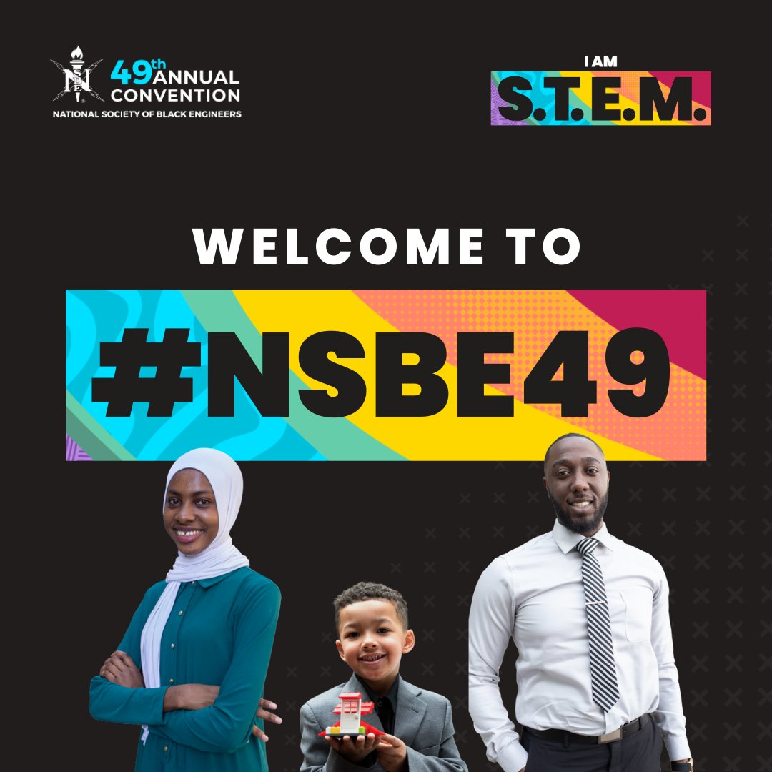 NSBE's tweet photo. Welcome to #NSBE49!! Slide for today's schedule at a glance and more events!
Please use the Pheedloop app for times & locations!
#NSBE #NSBE49 #NSBECONVENTION #IAMSTEM #SucceedProfessionally #TechtheFuture #EngagetheNextGeneration #ManageWellness #STEM #BlackEngineers #r5nsbe https://t.co/OmWkVu6Y1b