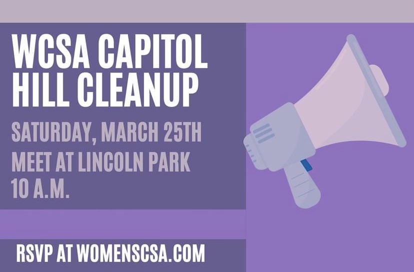 Kick off the weekend with WCSA helping to keep Capitol Hill beautiful with a cleanup beginning in Lincoln Park this Saturday!
