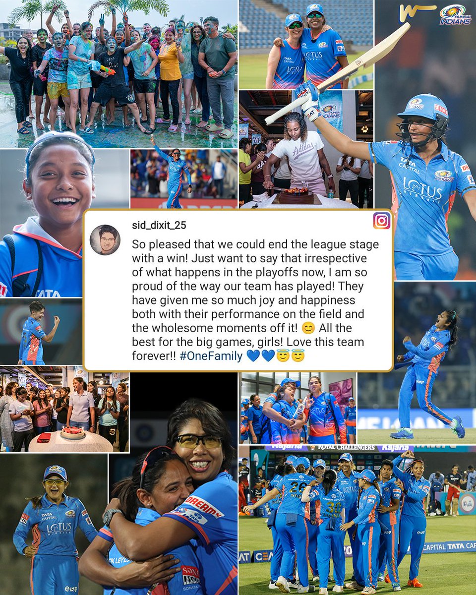Our fans are the best. The #OneFamily’s the best! 💙

#MumbaiIndians #AaliRe #WPL2023