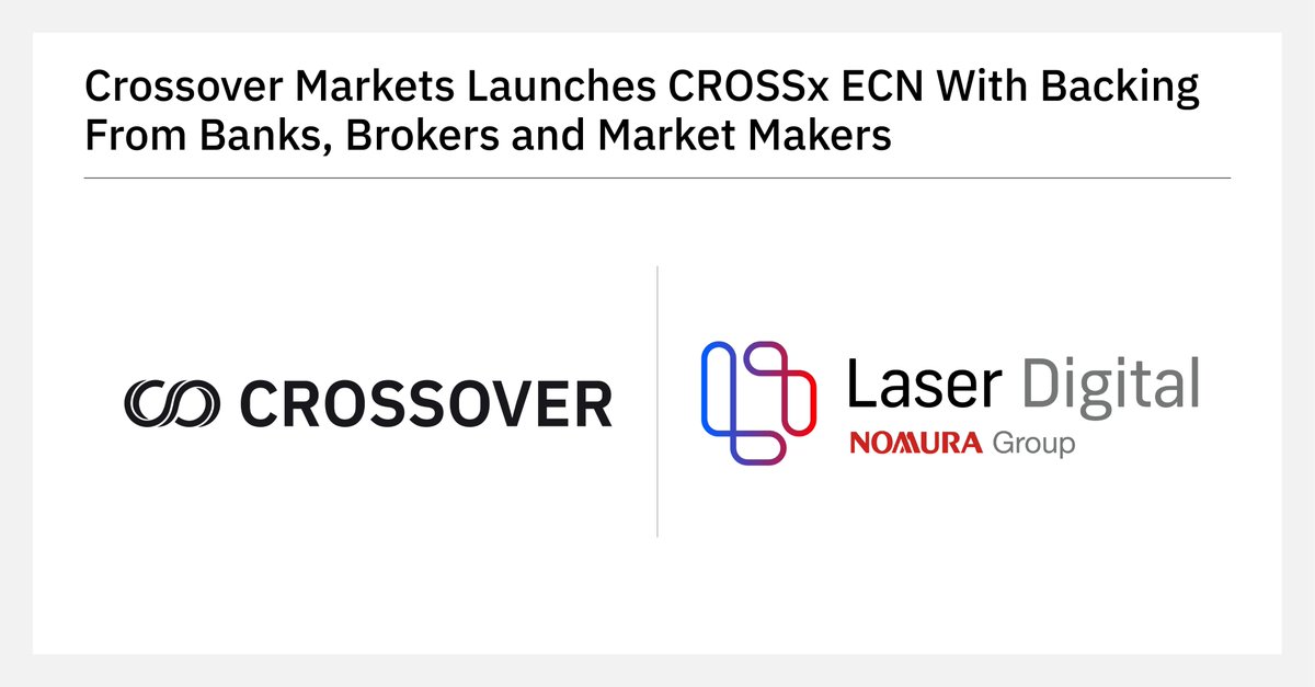 'CROSSx will drive efficiency for market participants by providing ultra-low latency execution. The team brings unique Tradfi expertise to digital assets and we look forward to working with them to scale up CROSSx.' - Olivier Dang, Head of Ventures #digitalassets #trading