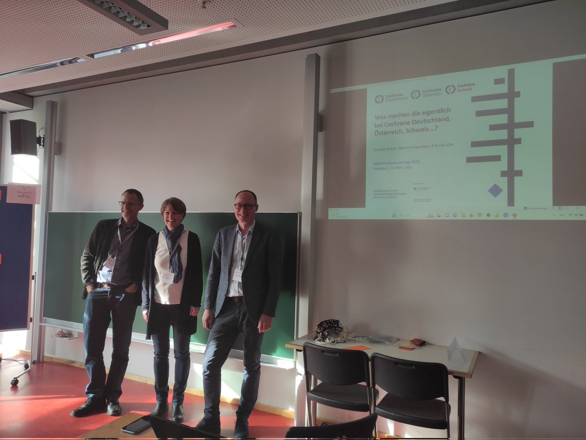 ref_hunter's tweet photo. Spannende Einblicke in die Arbeit von @Cochrane_DE @CochraneAT und @CochraneSuisse, danke an @CordulaBraun, Martin Fangmeyer und Erik von Elm! @DNEbM https://t.co/1dnqp8NO03