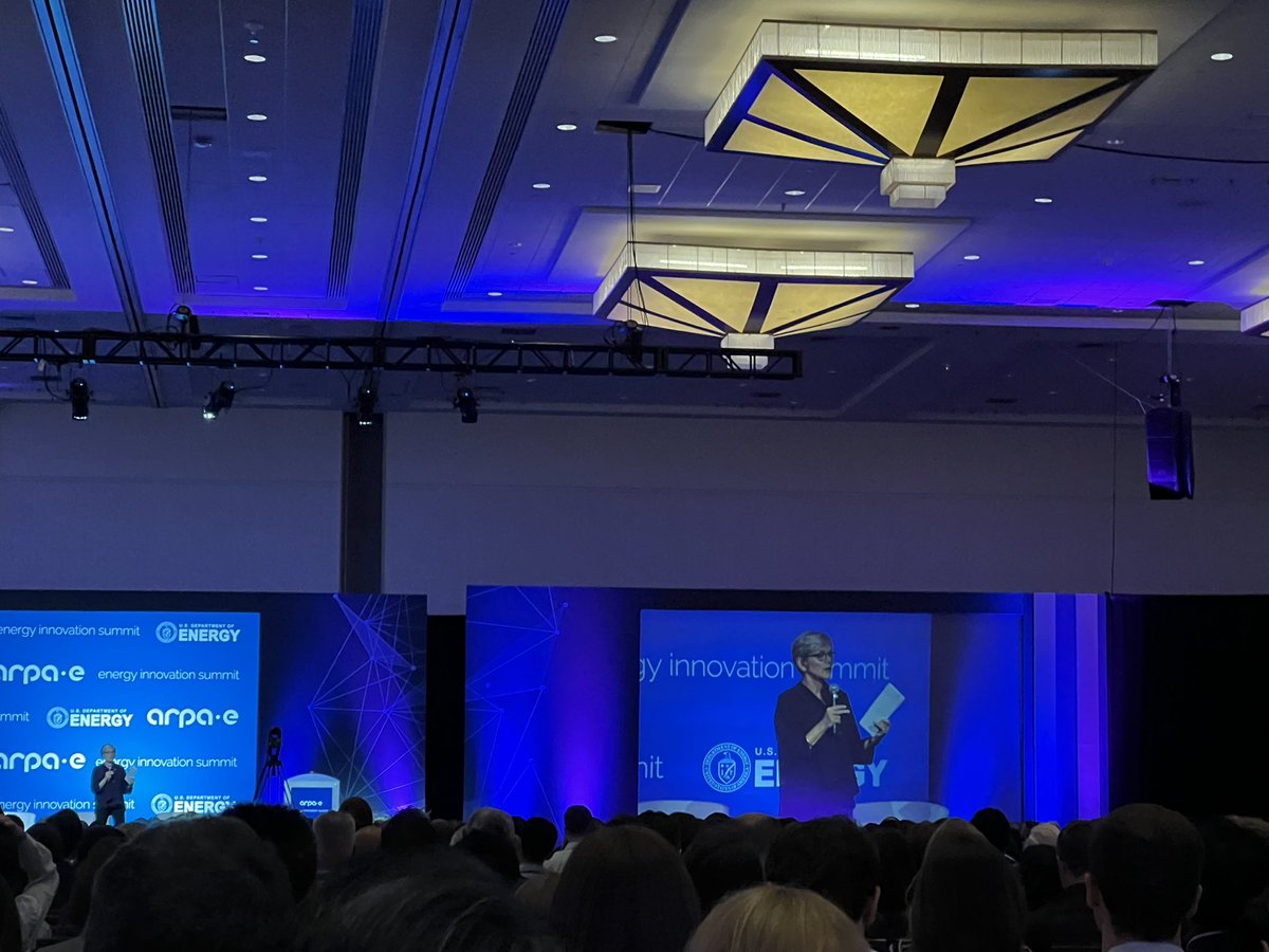 sclarsic's tweet photo. “We are going to bring back supply chains in the United States” - Jennifer Granholm at #ARPAE23. Here’s to building our clean energy future sustainably, from the ground up https://t.co/qzp3pSXbGy
