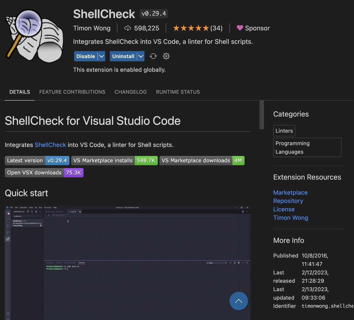danieldietrich's tweet image. #shellcheck #FTW
✅ vscode extension
✅ cli
✅ online playground
shellcheck.net