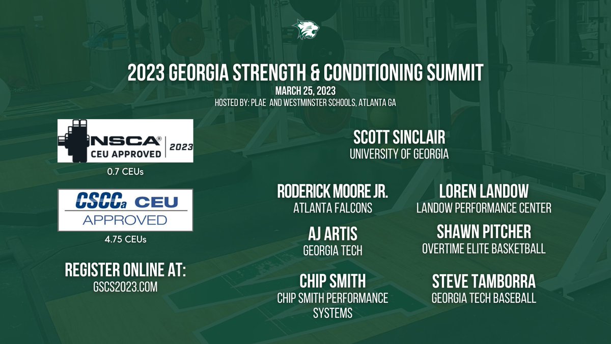 DynamicFandS's tweet image. THIS WEEKEND: The Dynamic Team will be represented at the 2023 Georgia Strength &amp;amp; Conditioning Summit! If you&apos;re in the Southeast, we hope to see you there! #morestrengthpersqft #cscca #gscs23 #nsca #buildabetterathlete