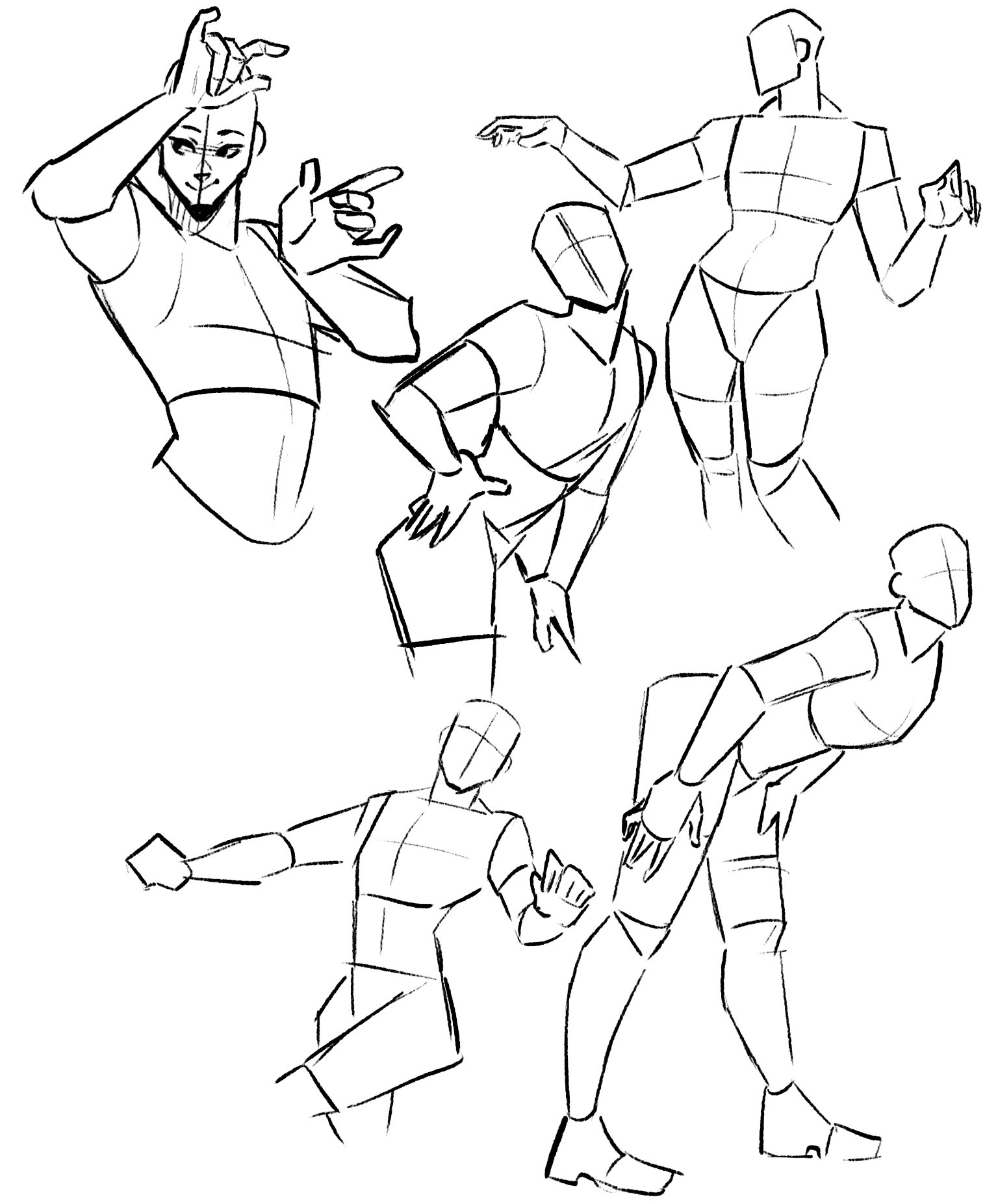 Action Pose Sketches by spacecaadet on DeviantArt