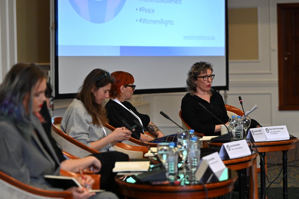 KvinnaKvinnaINT's tweet photo. 💪"This conference is a power-house" ; "Feminist power is inclusive!" — These energy-filled statements by feminist activists show how the 2nd day of the Conference on Feminist Peace in the Western Balkans  started &amp; continued.
#power &amp;  #activism, #memoryactivis &amp; #memorypolitics https://t.co/0D3FlDIRcq