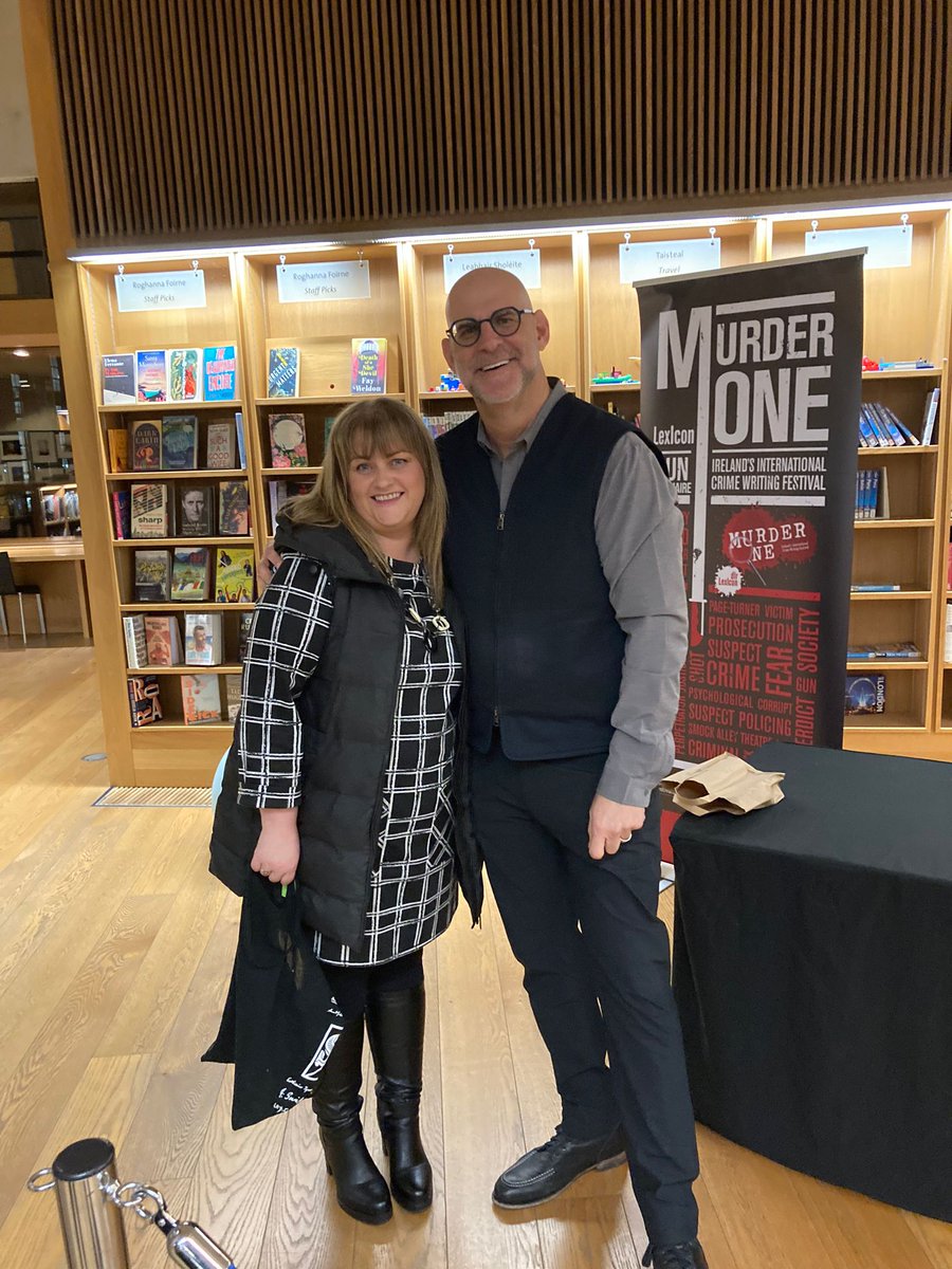 tcarmos's tweet photo. Thank you so much @MurderOneFest &amp; @samblakebooks for an amazing event in an excellent venue, @dlrLexIcon, listening to the gentleman that is @HarlanCoben in conversation with the fabulous @BredaBrown1. What a night! #Murderone23 #IWillFindYou #alwaysmeetyourheroes #authorsrock https://t.co/NMY3r6uPVZ