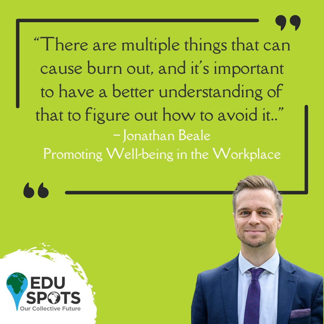 eduspots's tweet image. We had a fantastic Ignite Talk on well-being, where we hosted two amazing guests, Jonathan Beale and Gloria Agyemang. Jonathan shared key tips to avoid burnout. 

Catch up on this talk by heading to our YouTube channel where the recording is saved. 

youtube.com/watch?v=eZfl97…