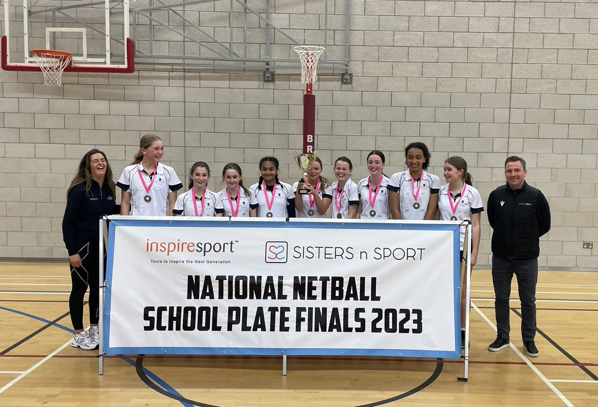 EpsomC_Netball's tweet photo. Winners! Fantastic effort by the U14A team to win the SNS National Plate. Amazing achievement girls. So proud ๐. #EpsomExcel @EpsomC_Sport @EpsomCollegeUK https://t.co/yOhwrSEGvb