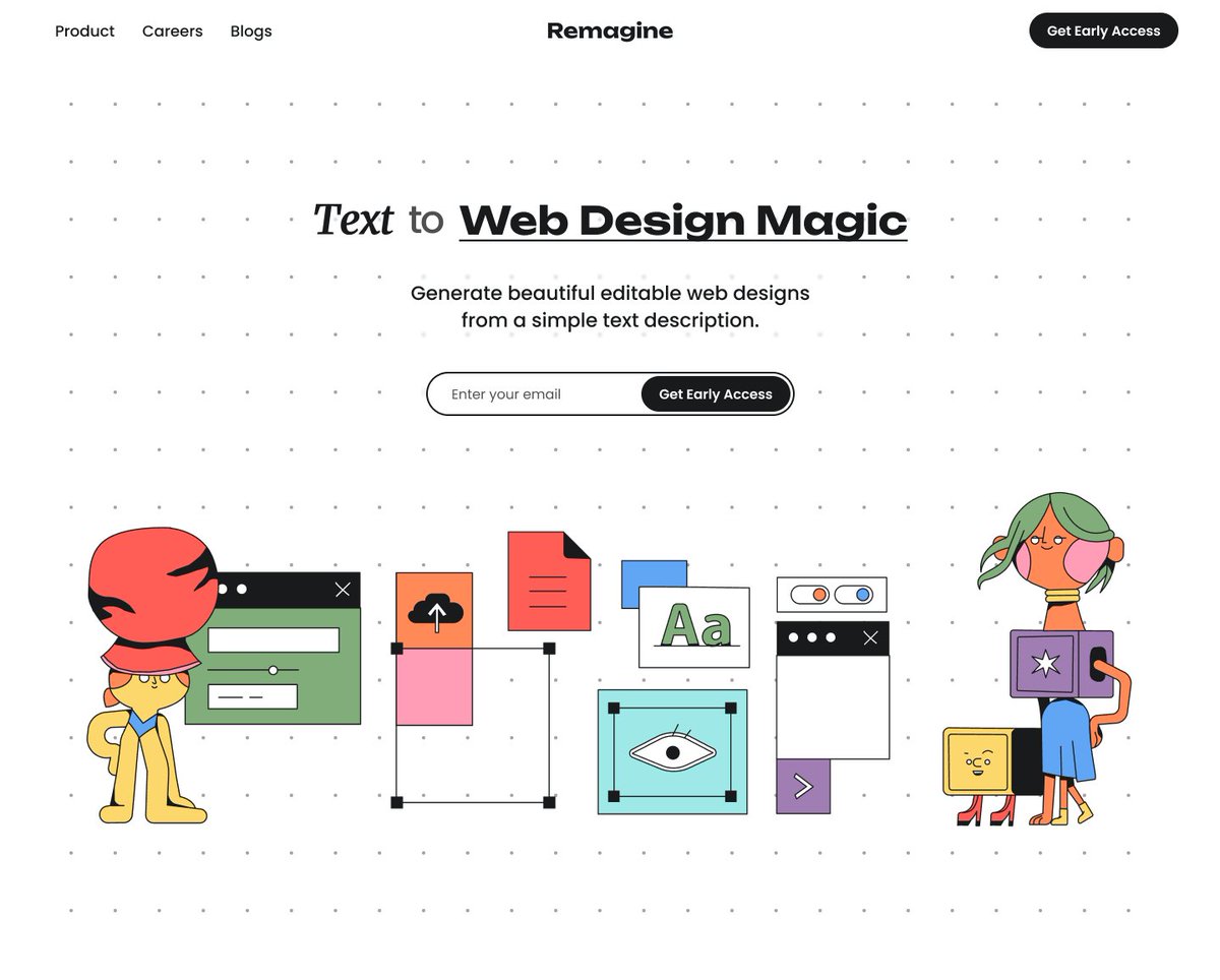 laugrima's tweet photo. Spent this morning on the @TheOfficialRDL AI design tool challenges #RDL2
Just loved the absolutely bonkers illustrations from @getcraftwork . I wanted to cram them everywhere!
I chose to use the dot grid from the product as a background texture throughout the design. https://t.co/5ICeobe9oA