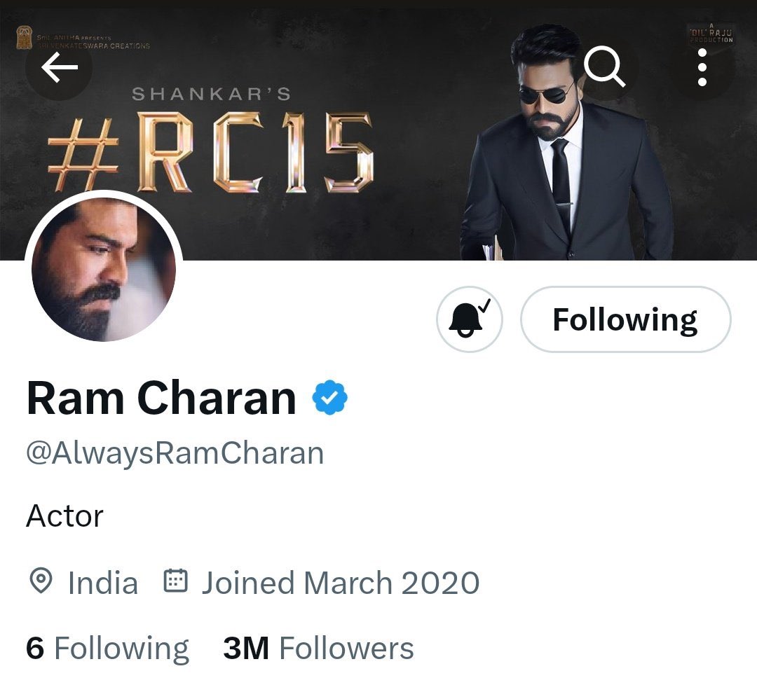 TweetRamCharan's tweet photo. He’s coming 😎🤘
Fasten your seat belts the weather is about to turn very bad! 🌪️

Man Of Masses @AlwaysRamCharan just updated his @Twitter header with #RC15 poster. https://t.co/5FyzDO0SBm