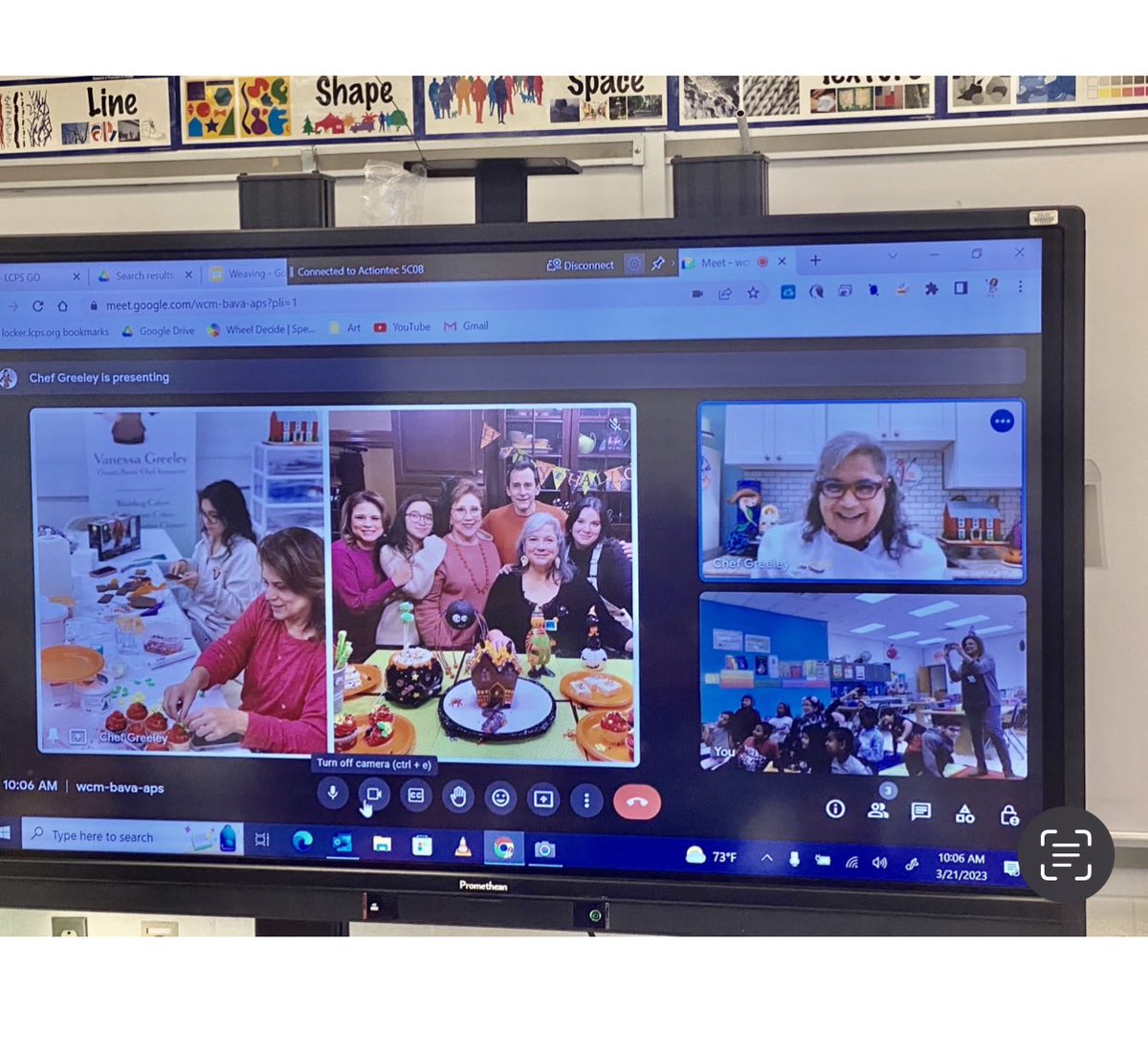 olisanc's tweet photo. Thank you Vanessa Greeley, pastry chef &amp; sugar artist for sharing with our 3rd grade students about your amazing sculpture cake designs.  @RRD_LCPS @LCPSVisualArts @Youthartmonth @NicoleMak11 https://t.co/3DtQXZ7QOd