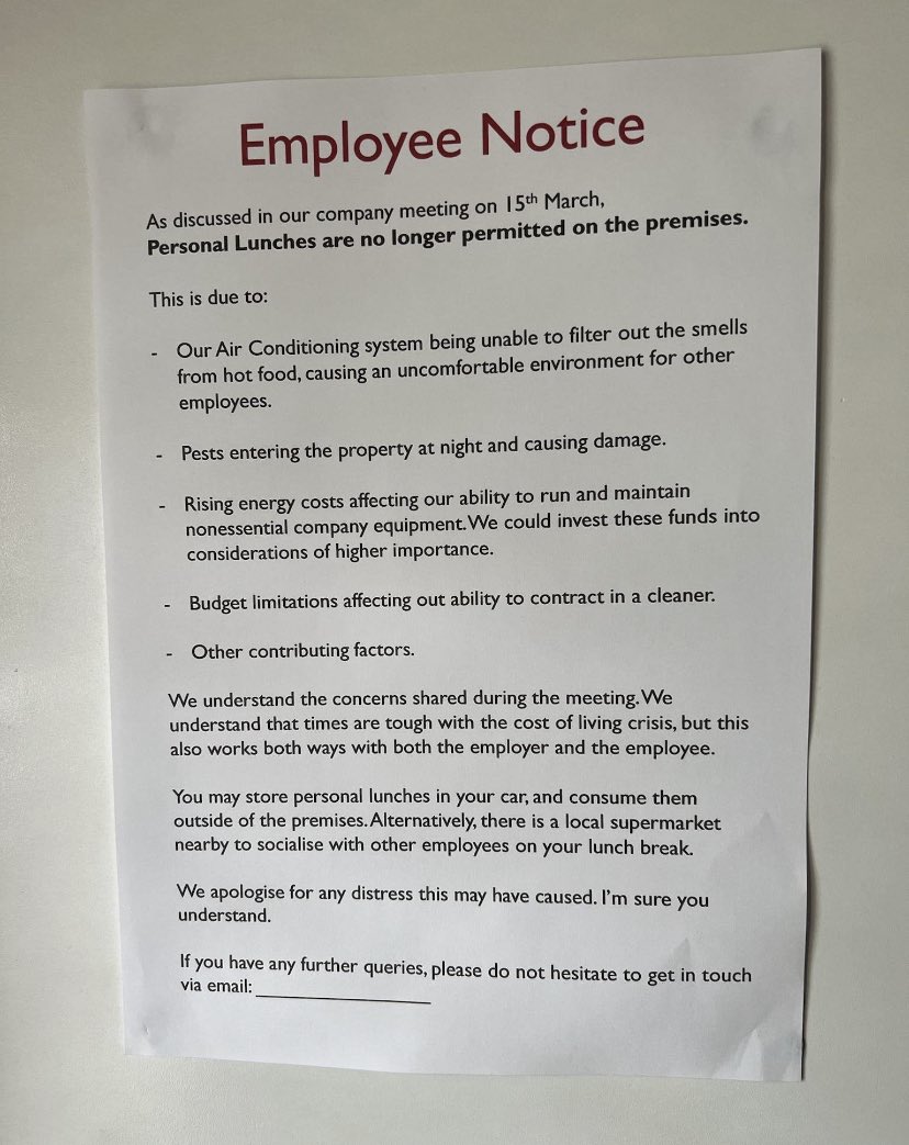 Rad_One1's tweet image. Stuff like this is why people are fleeing the workforce at record levels. The managerial-class is out of its mind.